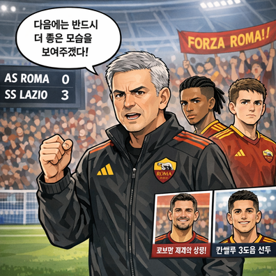 AS 로마 감독, SS 라치오와(과)의 패배 후 `경기력을